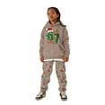 thumbnail image 1 of oqasdz Christmas Outfits Girls Boys Winter Warm 6 7 Printed Pullover Hoodie and Pants Kids 6 7 meme Fleece Tracksuit Active Two Piece Xmas Set, 1 of 4