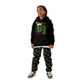 thumbnail image 1 of oqasdz Christmas Outfits Girls Boys Winter Warm 6 7 Printed Pullover Hoodie and Pants Kids 6 7 meme Fleece Tracksuit Active Two Piece Xmas Set, 1 of 4