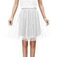 thumbnail image 1 of oqasdz Elegant Pleated Midi Skirts for Women with High Waist and Flowy Hem Festive and Party Evening Cute Princess Mesh Tutu Skirt, 1 of 4