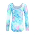 thumbnail image 1 of oqasdz Girls Bodysuits Fashionable Cute Printed Long Sleeve Gymnastics Ballet Yoga Dance Training Breathable Casual Cozy Soft Daily Wear, 1 of 3