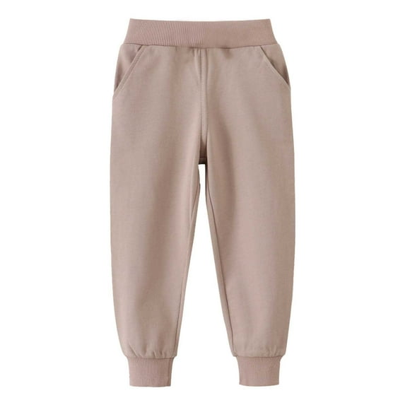 oqasdz Girls' Boys Sweatpants Children Kids Solid Color Comfortable Joggers Sports Soft Sweat Pants Size 4 Y-5 Y