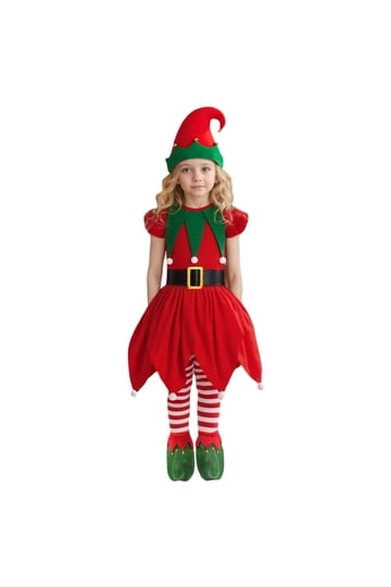 walmart christmas elf dress The Elf on the Shelf Claus Couture Fancy Santa Party Dress Scout Elf Outfit (Scout Elf Not Included)