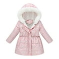 thumbnail image 1 of oqasdz Girls Coats Children Long Sleeve Leopard Quilted Hooded Warm Outerwear Fall Winter Top Coat Outwear Size 2 Y-3 Y, 1 of 6