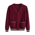thumbnail image 1 of oqasdz Girls Coats and Jackets Children Knit Cardigan Student Class Fashion Outerwear New Fashion Sweater Uniform Top Coat, 1 of 5