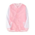 thumbnail image 1 of oqasdz Girls Coats and Jackets Trendy Casual Baseball Style Sporty Open Front Knit Stylish Cardigan for Outdoor Activities Outwear Size 1 Y-2 Y, 1 of 7