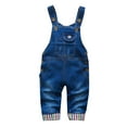 thumbnail image 1 of oqasdz Girls Denim Overalls Adjustable Straps Sleeveless Jumpsuits Boys Cute Overalls Denim Baby Romper Jumpsuit Casual Relaxed Fit Daily Wear, 1 of 4