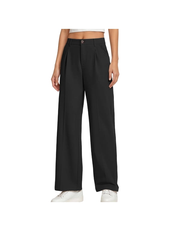 Girls Dress Pants Straight Leg Solid Color Comfort Trousers for Kids Child Preppy Clothes formal Durable Casual Outdoor