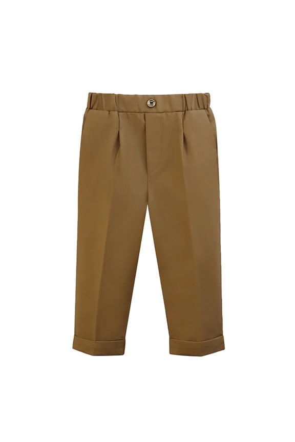 Girls Dress Pants formal Classic Straight Leg Solid Color School Performance Trousers Stretch Casual Slim Fit Daily Wear Size 3 Y-4 Y