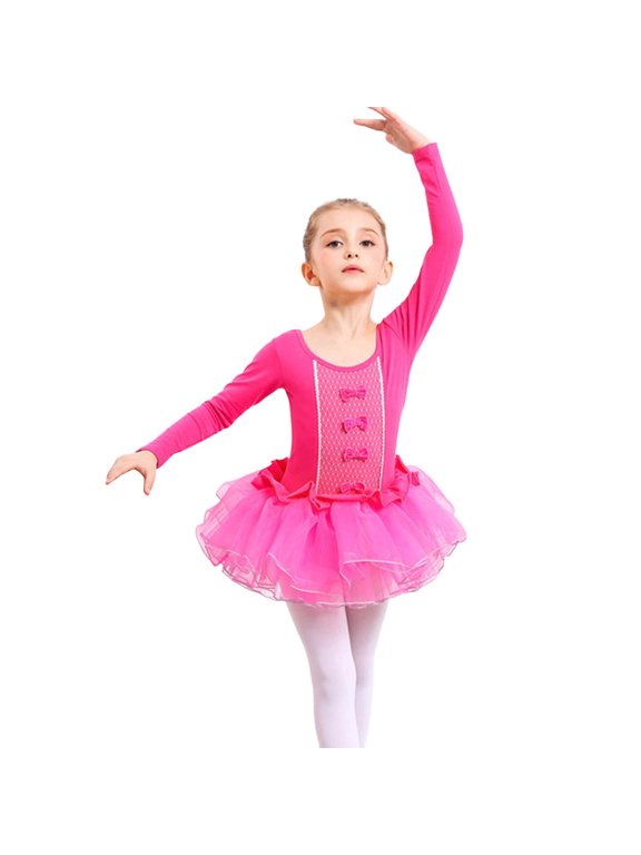 Girls Dresses Classical Tutu Dress for Dance Recital Performance Elegant Leotard for Toddler Ballerina Training Princess Dress