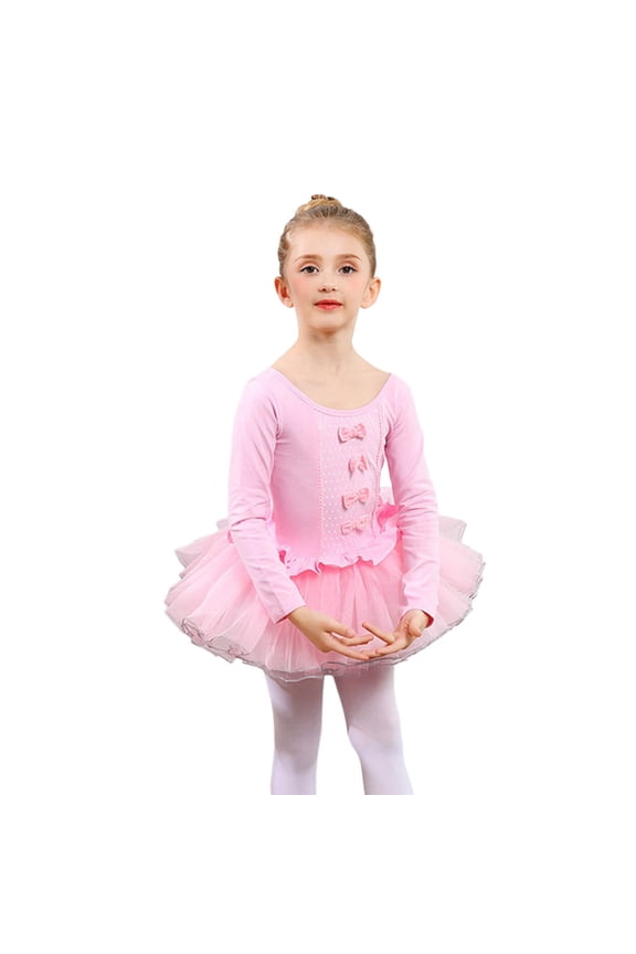 Girls Dresses Classical Tutu Dress for Dance Recital Performance Elegant Leotard for Toddler Ballerina Training Princess Dress