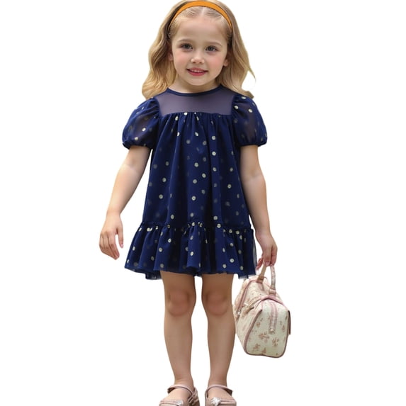 oqasdz Girls Dresses Summer Toddler Kids Sleeveless Mesh Layered Gown with Glitter Sequins and Flowy Pleated Party Wedding Dress