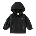 thumbnail image 1 of oqasdz Girls Jackets Children 2025 New Thin Boys Hooded Casual Windbreaker Lightweight Outerwear Top Coat Outwear Size 18 M-24 M, 1 of 4