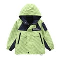 thumbnail image 1 of oqasdz Girls Jackets Children Boys Outerwear Spring Fall Windbreaker Casual Outdoor Waterproof Sports Active Top Coat Outwear Size 6 Y-7 Y, 1 of 7