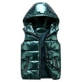 thumbnail image 1 of oqasdz Girls Jackets Children Casual Solid Color Shiny Surface Quilted Vest Sleeveless Outerwear Lightweight Top Coat Outwear Size 4 Y-5 Y, 1 of 4