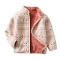 thumbnail image 1 of oqasdz Girls Jackets Children Thicken Geometric Figure Prints Outerwear Soft Comfortable Lightweight Top Coat Outwear Size 5 Y-6 Y, 1 of 4
