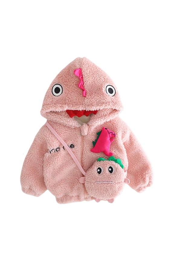 Girls Jackets Children Toddler Baby Cartoon Hooded Coat Outerwear Casual Comfortable Everyday Wear Top Jacket Outwear Size 3 Y-4 Y