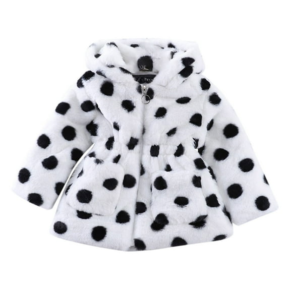 oqasdz Girls Jackets Children Toddler Outerwear Fall Winter New Girls Fur Imitation Ears Thicken Cotton Padded Outerwear Top Coat Outwear Size 4 Y-5 Y