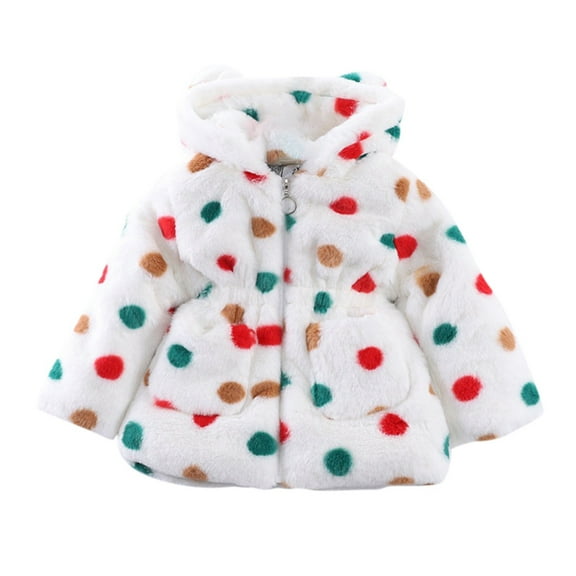 oqasdz Girls Jackets Children Toddler Outerwear Fall Winter New Girls Imitation Ears Thicken Cotton Padded Outerwear Top Coat Outwear Size 5 Y-6 Y