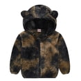 thumbnail image 1 of oqasdz Girls Jackets Toddler Ears Cute Long Sleeve Camouflage Hooded Cardigan Outerwear Baby Fall Winter Top Coat Outwear Size 2 Y-3 Y, 1 of 5