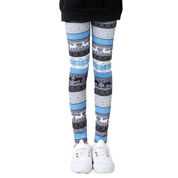 oqasdz Girls Leggings Spring Autumn Thin Milk Silk Stretchy Full Coverage Printed Sports Active Yoga Pants Size 10 Y-11 Y