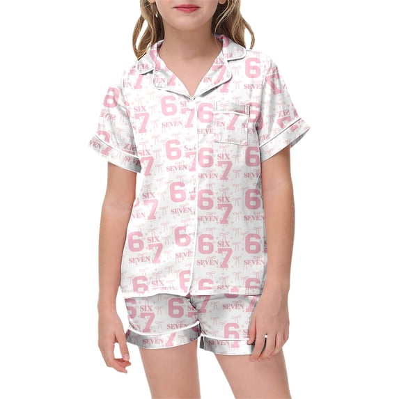 oqasdz Girls Pajamas Floral Print Long Sleeve Sleepwear 2 Piece Outfit for Kids and Toddler Homewear Relaxed Fit Pajama Set