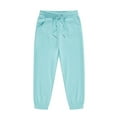 thumbnail image 1 of oqasdz Girls Pants Autumn Winter Long Sports Active Solid Color Elastic Waist Child Kids Sweatpants Size 6 Y-7 Y, 1 of 3