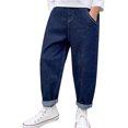 thumbnail image 1 of oqasdz Girls Pants Wide Leg Jeans Loose Fit Denim Vintage Stylish Solid Color Casual Streetwear Trousers Size 8 Y-9 Y, 1 of 7