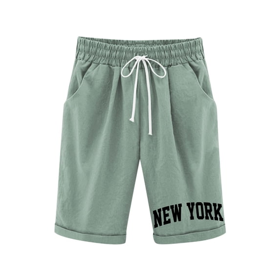 oqasdz Girls Shorts Child Kids Letter Printed Drawstring Sports Active Stretchy Sweatshorts with Pockets Stylish Shorts Size 11 Y-12 Y