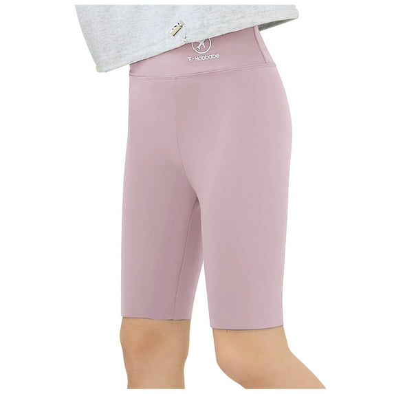 oqasdz Girls Shorts Summer Children Solid Color High Waisted Slim Breathable Yoga Pants Over Outwear Shorts Size 4 Y-5 Y