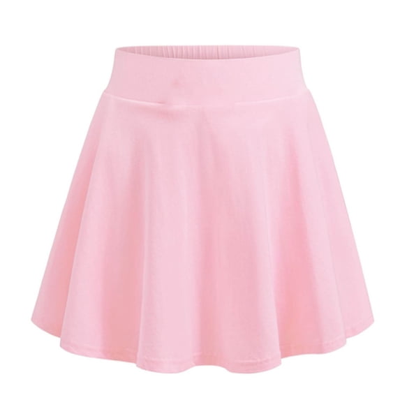 oqasdz Girls Skirts Athletic Skater Skirt Summer Solid Color Stretch Waist Comfortable Play Short Tennis Skirt Casual Dailywear