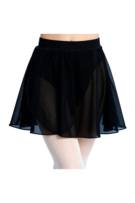 Girls Skirts Elastic Waist Dance Ballet Tutu Skirt Soft Mesh Layered Performance for Ballet Training and Recital School Holiday