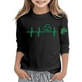 thumbnail image 1 of oqasdz Girls St. Patrick's Day Print Three Quarter Sleeve Graphic Tee Top for Kids Holiday Festive Party Lightweight Soft Durable Casual Outdoor, 1 of 4