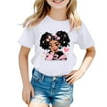 thumbnail image 1 of oqasdz Girls T Shirts Baby Kids Summer Round Neck Cartoon Prints Cute Casual Loose Short Sleeved T Shirt, Size 4-6 Years, 1 of 5