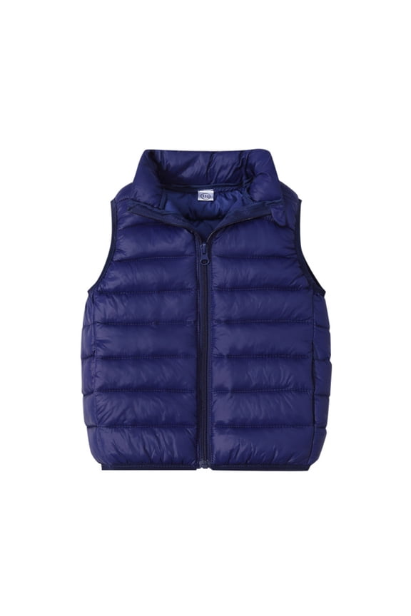 Girls Vests Children Toddler Down Solid Color Boys Girls Baby Big Kids Fall Winter Vest Child Outerwear Thin Top Vest Coat Outwear Size 6 Y-7 Y