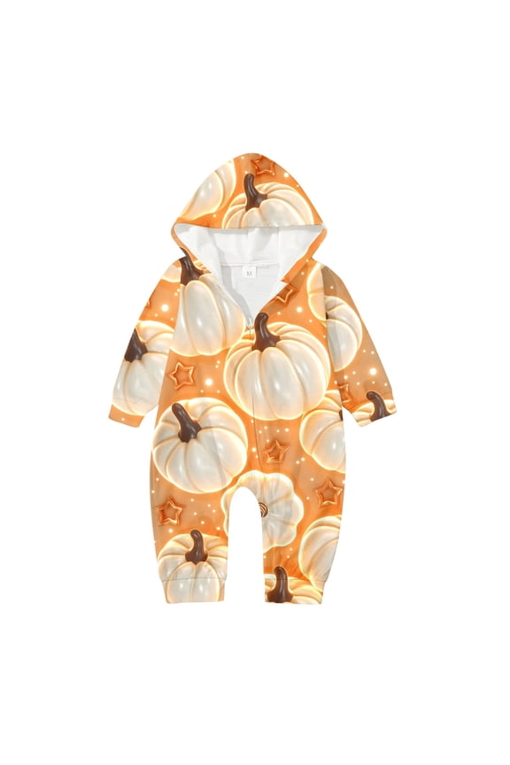 Halloween Family Matching Outfits Printed Hooded Rompers for Toddler Baby Casual Comfort Cozy Daily Wear Adorable Jumpsuits