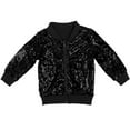 thumbnail image 1 of oqasdz Halloween Girls Jackets Children Kids Sequin Outerwear Shiny Pattern Long Sleeve Casual Party Evening Top Coat Outwear Size 2 Y-3 Y, 1 of 2