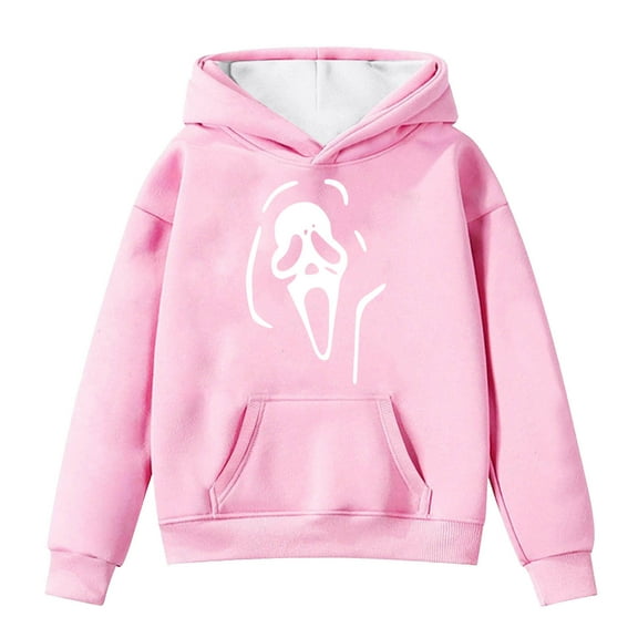 oqasdz Halloween Girls Winter Hooded Sweatshirt Warm Pullover with Pocket for Outdoor Active Cozy Casual Hoodie Size 8 Y-9 Y