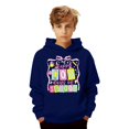thumbnail image 1 of oqasdz Hoodies for Girls 100 Days of School Cute Graphic Hooded Sweatshirt Athletic Playwear Long Sleeve Pullover Durable Soft Casual Outwear, 1 of 6