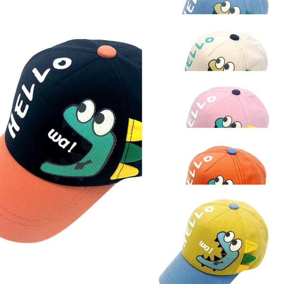 oqasdz Kids Baseball Cap Cartoon Dinosaur Embroidery Adjustable Size UPF 50+ Sun Hat for Toddler Sports Hats Summer Outdoor