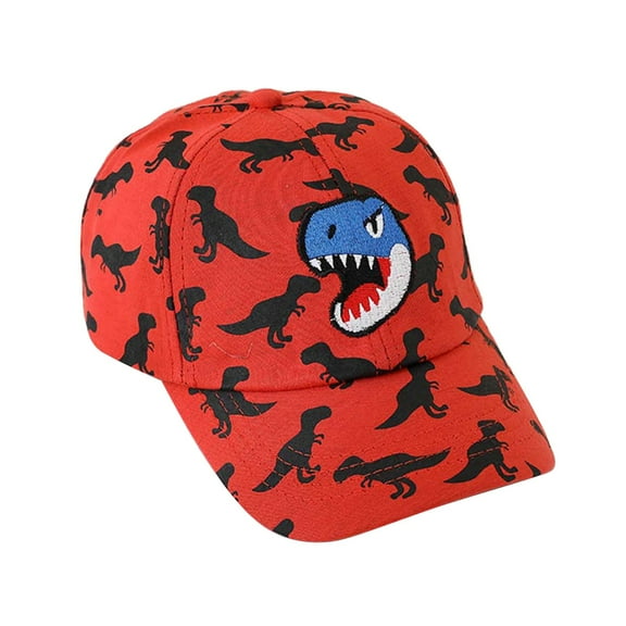 oqasdz Kids Baseball Cap Dinosaur Print Adjustable Sun Hat for Boys and Girls Outdoor Sports Running Summer Fall Casual Sunhat, Size 2-8 Years