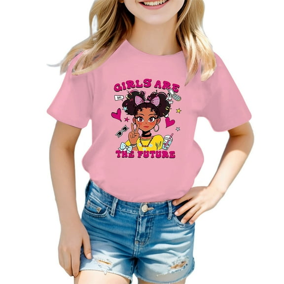 oqasdz Kids Child Boys Girls T Shirts Cute Graphic Round Neck Short Sleeve Tee Summer Casual Fashion T Shirt, Size 7-8 Years