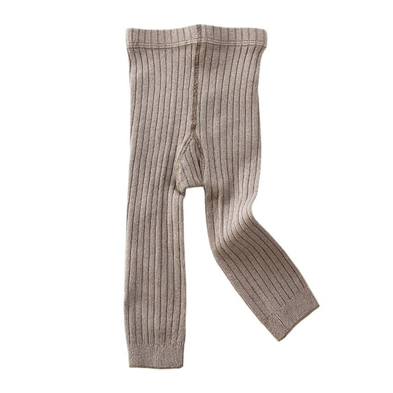 oqasdz Kids Children Baby Girls Tights Vertical Striped Comfortable Spring Fall Double Needle Warm Leggings, Size 1-2 Years