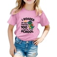 thumbnail image 1 of oqasdz Kids Graphic Letter Print T Shirt for Back To School Short Sleeve Tee Top Girls 100 Days of School Shirt Boys Comfortable Fit Durable Casual Outdoor, 1 of 4