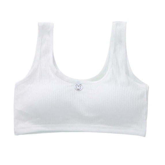 oqasdz Kids Girls Crop Top Bras Seamless Sports Training Bra Camisole Lightweight Comfortable Underwear, Size XL
