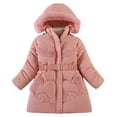 thumbnail image 1 of oqasdz Kids Toddler Baby Boys Girls Solid Color Thicken Fall Winter Cute Coat Hooded Padded Jacket Outwear Warm Clothes Size 8 Y-9 Y, 1 of 3