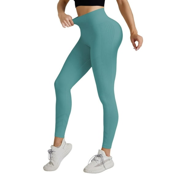 oqasdz Leggings for Women High Waist Tummy Control Tights Quick Drying Running Sports Yoga Pants S