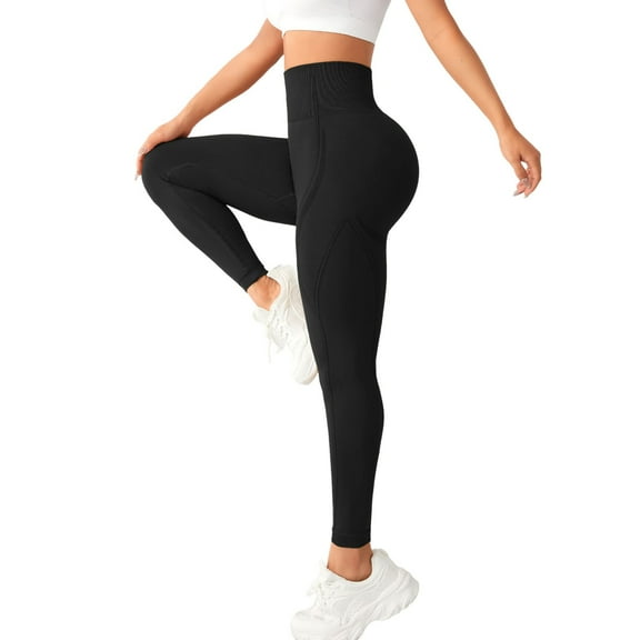 oqasdz Leggings for Women Seamless Scrunch Lifting Gym High Waisted Athletic Sports Yoga Pants L