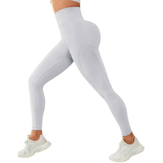 oqasdz Leggings for Women Seamless Scrunch Butt Lifting Gym High Waisted Athletic Sports Yoga Pants L