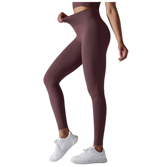 oqasdz Leggings for Women Sports Pants Workout High Waist Pant Athletic Yoga Elastic Fashion Yoga Pants S