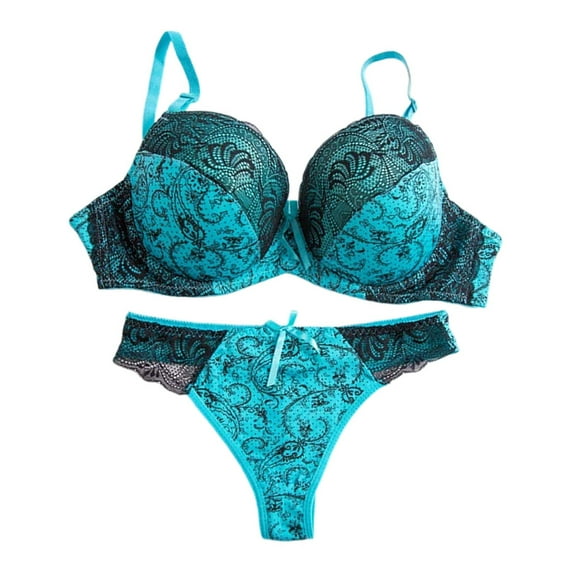 oqasdz Lingerie Sets for Women Sexy Comfortable Bra Set Lace Color Matching Plus Size Underwear Set